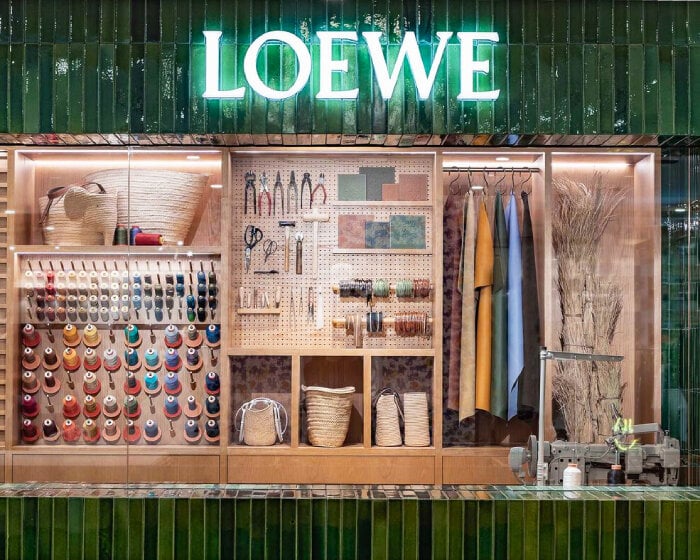 in osaka, LOEWE recrafts used and worn-out leather goods to make them new again